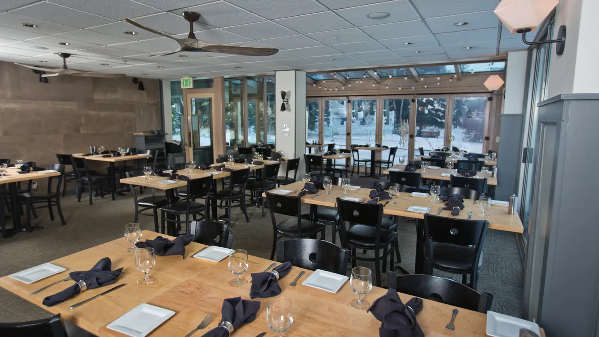 Up the Creek restaurant beside Gore Creek in Vail