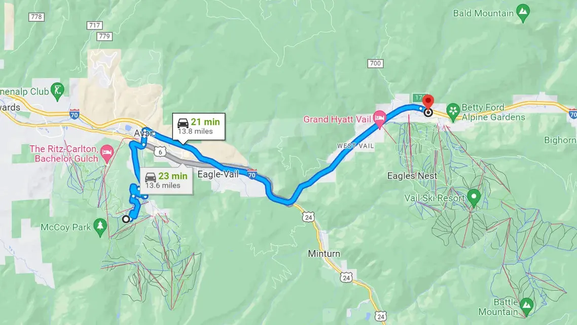 How Far Is Beaver Creek From Vail? Distance, Bus and Driving