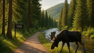 Where to see moose in Vail