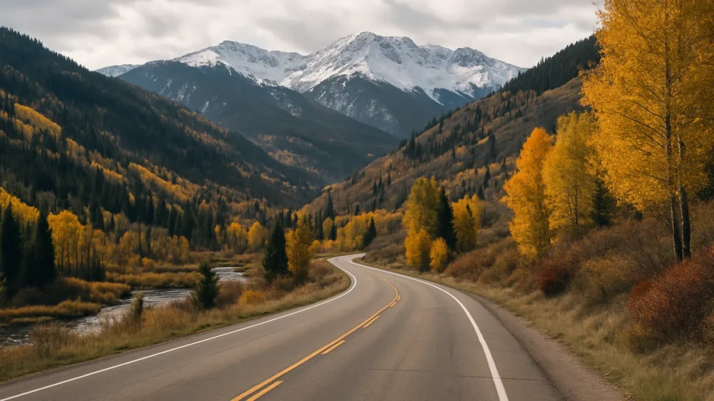 Scenic Drive in October in Vail Colorado